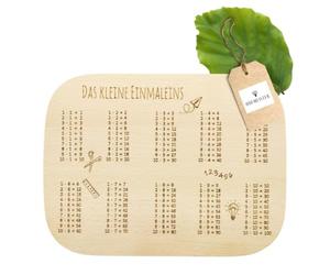 HOFMEISTER® Planche d'apprentissage rectangulaire en bois de hêtre local, avec motifs sur le thème « Apprendre » (petite table de multiplication, 1)