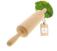 HOFMEISTER® Rouleau à pâte en bois pour enfants, petit - axe rotatif, petites poignées pour les mains des enfants, étalement facile, rouleau à pâtisserie, produit naturel d'Europe, 26 cm