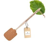 HOFMEISTER® Tapette à Mouches en Bois et Cuir avec Le Slogan : ÉPUISEZ-Vous Tous !!! Tue-Mouches Stable pour Une répulsion Efficace des Insectes