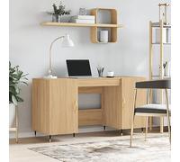 HOFMSX Bureau en chêne Sonoma 140 x 50 x 75 cm, Bois Composite, Bureau d'écriture, Poste de Travail pour la Maison, la Chambre à Coucher 1512