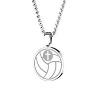 HOFOYA Collier pour athlètes sportifs avec citation inspirante de la Bible de Phil 4:13 - Pendentif de baseball, basket-ball, football, volley-ball, cadeau pour hommes, adolescents, garçons et filles