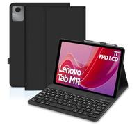 Hofsos Clavier étui pour Lenovo Tab M11 2024 11 pouces, italien QWERTY amovible Bluetooth clavier, étui avec support stylet pour tablette Lenovo Tab M11 - Noir