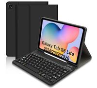 Hofsos Coque Clavier pour Samsung Tab S6 Lite 10,4" 2024/2022/2020, Étui Français Magnétique Keyboard avec Porte Crayon, AZERTY Layout pour Galaxy Tab S6 Lite, Noir