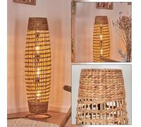 HOFSTEIN Lampadaire Cardeira, au design scandinave, style bohème avec abat-jour en raphia naturel et effet lumineux, E27, hauteur 111 cm, interrupteur au pied - salon, salle à manger