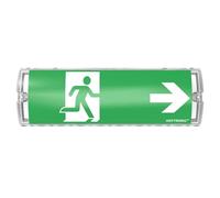 HOFTRONIC - Éclairage de sécurité à LED Salus avec batterie rechargeable - Montage mural/au plafond - 3 W - IP65 Étanche - Symbole d'indication de sortie de secours inclus