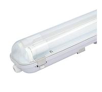 HOFTRONIC - LED batten lights 5 ft 4000K 48W 5280lm 110lm/W Includes flicker-free LED tubes, linkable workshop lamp IP65 waterproof trough luminaire basement light - double