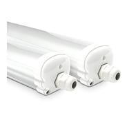HOFTRONIC - Lot de 2 Réglette LED 150 cm - IP65 extérieur étanche - 48W 5760 Lumens - 4000K neutre blanc - Connectable - pour Cave, Garage, et l'entrepôt - Lampe Fluorescente LED étanche