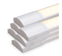 HOFTRONIC - Lot de 6 Réglette LED Linéaire 120 cm - 40W - 3000K Blanc chaud - 5600lm - Plafonnier Lampe Rectangulaire - Tube LED Lumière - IP20 pour Plafond, Garage, Magasin
