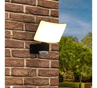 HOFTRONIC - Projecteur LED avec détecteur de mouvement extérieur - Londen - IP65 étanche - Orientable - 2500 lumens - 3000K blanc chaud - 30 Watt - Noir - Projecteur - 5 ans de garantie