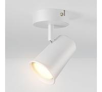 HOFTRONIC Riga - Plafonnier LED - Pivotant et Orientable - Dimmable - GU10 4W 345lm 2700K Blanc Chaud - Blanc - Pour Salon, Chambre, Cuisine - Spot Mural et Spot Plafond (L 90 mm)