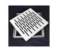 HOFUNTRE Angle D'égout Encastré Avec Base Carrée,Couvercle De Fosse Septique Carré,Couvercle De Regard En Acier,Acier Inoxydable 304, Stable Et Durable(60 * 60 * 3cm/23.6 * 23.6 * 1.18in)