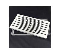 HOFUNTRE Angle D'égout Encastré Avec Base Carrée,Couvercle De Fosse Septique Carré,Couvercle De Regard En Acier,Acier Inoxydable 304, Stable Et Durable(30 * 40 * 3cm/11.8 * 15.7 * 1.18in)