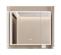 HOFUNTRE Armoire De Salle De Bain avec Miroir，Éclairage Surround, Conception De Désembuage À Un Bouton, Grande Capacité De Stockage, Adapté À Plusieurs Scénarios(White,70 * 70cm/27.5 * 27.5in)