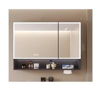 HOFUNTRE Armoire De Toilette avec Anti-buée,Meuble Mural Toilette Rangement,Convient Aux Salles De Bains dans Les Maisons, Les Appartements, Les Hôtels De Charme(Gray,60 * 70cm/23.6 * 27.5in)