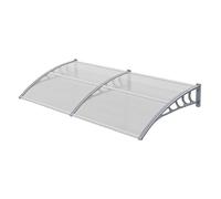 HOFUNTRE Auvent en Aluminium, auvent de Porte et fenêtres, Protection Pluie et Soleil, pour Porte, fenêtre, terrasse, Balcon,Maison et Usage Commercial extérieur.(120cm/47in*360cm/142in)