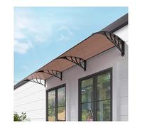 HOFUNTRE Auvent en Aluminium, auvent Transparent,Design en Deux pièces,Protection Toutes Saisons, Style Moderne. pour Porte, fenêtre,Maison et Usage Commercial(80cm/31.5in*320cm/126in)