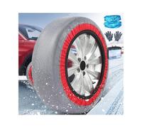 HOFUNTRE Chaussette Neige Voiture,Chaussette Pneu Neige, Traction Textile for Une AdhéRence Optimale des Pneus dans La Neiges Et La Glace, for Camions LéGers,Voitures(215/85R16)