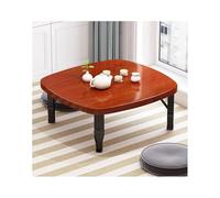 HOFUNTRE Construction en Bois Massif,Design Pliable pour Un Rangement Facile,Table Pliante Portable pour Balcon,idéal pour la Maison,Le Bureau ou Les Petits espaces.(Dark Wood,80x80x35cm)