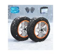 HOFUNTRE Ensemble De 2 Chaussettes Voiture Neige,Chaussette Pneu, for Voitures ParticulièRes, Berlines,Dispositif De Traction sur Neige, Accessoire d'urgence Hivernale(235/50R19)
