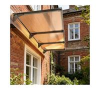 HOFUNTRE Marquise Solaire Abri Banne, Porche, Patio, Balcon, Jardin et Entrée, Structure Durable, Transmission Lumineuse Claire, Abri Tout Temps, Extérieur de Maison(120cm/47in*150cm/59in)