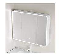 HOFUNTRE Meuble Mural Toilette Rangement，Armoire De avec Anti-buée，Matériau en Alliage D'aluminium, Désembuage À Un Bouton, Conception D'éclairage Surround(White,110 * 70cm/43.3 * 27.5in)