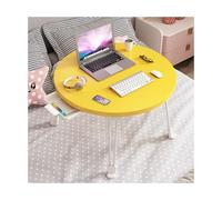 HOFUNTRE Nouvelles Jambes conceptuelles, Plusieurs Couleurs Disponibles,tiroir de Rangement, Plateau Rond,Idéal pour la Maison, Le Bureau et Les Petits espaces.(Yellow B)