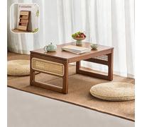 HOFUNTRE Table Pliante en Bambou, prête à l'emploi, Planche épaisse, Surface spacieuse,Table Basse Tatami Pliante Portable idéale pour la Maison et Le Bureau(60x40x29cm)