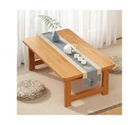 HOFUNTRE Table Pliante,Facile à Plier,sans Installation, Barre de Support Renforcée, Table de canapé Pliante en Bambou Supporte Jusqu'à 150lbs, Construction Solide.(Natural Wood,60x37x30cm)