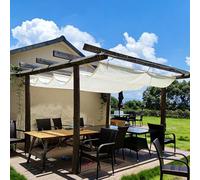 HOFUNTRE Voile d'ombrage de Vague Protection Contre Le Soleil et la Pluie, Ce Voile d'ombrage ondulé Offre Une Excellente Protection, Parfait et terrasses(W:1.1m/3.6ft*L:6m/19.6ft)