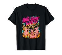 Hog Gone Wild Graffiti Animaux de la ferme Art de fête T-Shirt