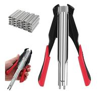 Hog Ring Set de pinces de clôture automatique avec 500 anneaux Hog, clip à saucisses, pince à circlips pour cages pour animaux de compagnie, matelas de clôture pour animaux, coussins de voiture