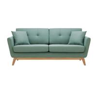 Concept Usine - Canapé HOGA 3 places scandinave avec 2 coussins en tissu vert d'eau