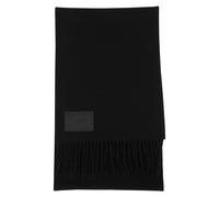 Hogan, Homme, Accessoires, Noir, Taille: ONE Size Écharpe Grise à Franges avec Logo