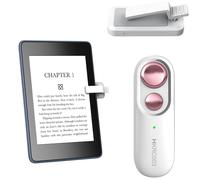 Hogance RF Télécommande Tourne Page Commande pour Kindle Paperwhite Oasis Voyage, Tourneur de Pages E-Reader de iPad iPhone Tablettes, Accessoires pour la Lecture de Kindles, HKRC003, Blanc+Rose