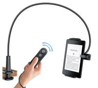 Hogance Support Kindles pour Lire au Lit, Comprend un RF Télécommande Tourneur de Page(HKRC004,Noir), Support pour Tablettes et Tourneur de Pages, Accessoires pour la Kindles, Cadeau pour les Lecteurs