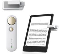 Hogance Télécommande Tourne Page Commande pour la Lecture Kindle Paperwhite Oasis Scribe eReaders, Accessoires pour la Kindles, Tourneur de Pages E-Reader de iPad iPhone Tablettes, Blanc+Champagne
