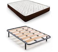 HOGAR24 ES Lit Complet avec sommier à Lattes Larges et Matelas Dream Flex réversible, 120 x 190 cm