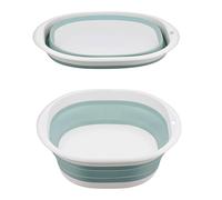 hogarevrumah Bassine à vaisselle pliable, portable, bac de rangement pliable pour cuisine/camping, lavabo de voyage multifonction en plein air, économie d'espace (bleu, 5 l)