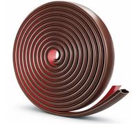 HOGARLAX® 10 m Joint Porte d’Entrée & Joint Fenêtre Autocollant - Profil D 3-6 mm, TPE Caoutchouc Adhésif, Calfeutrage Porte, Isolant Thermique, Isolation Phonique, Bande d’Étanchéité, 2×5 m (Marron)