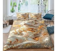 HOGDISAJD Tigre Blanc doré Housse De Couette Faune Sauvage Imprimée 3D Le Duvet Qualité Supérieure Parure De Lit De pour Enfants Décor 3Pcs Super King（260x220cm）