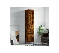 vidaXL Hoge kast 34,5x34x180 cm bewerkt hout gerookt eikenkleurig3200206 Marron G