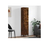 Vidaxl Buffet Haut Chêne Fumé 34,5x34x180 Cm Bois D'ingénierie Multicolore