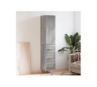 vidaXL Buffet haut Sonoma gris 34,5x34x180 cm Bois d'ingénierie