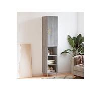 vidaXL Buffet haut Sonoma gris 34,5x34x180 cm Bois d'ingénierie
