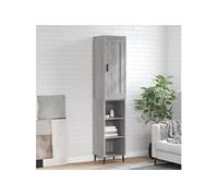 vidaXL Buffet haut Sonoma gris 34,5x34x180 cm Bois d'ingénierie