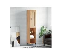 vidaXL Hoge kast 34,5x34x180 cm bewerkt hout sonoma eikenkleurig3200324 Marron G