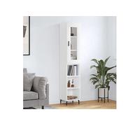 vidaXL Buffet haut Blanc 34,5x34x180 cm Bois d'ingénierie