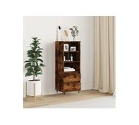 vidaXL Buffet haut Chêne fumé 40x36x110 cm Bois d'ingénierie 831505