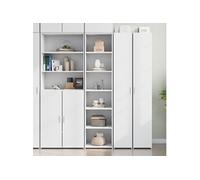 Hoge kast 45x41x185 cm bewerkt hout wit3281673