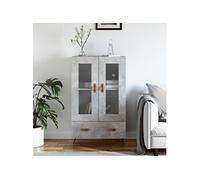 vidaXL Buffet haut gris béton 69,5x31x115 cm bois d'ingénierie 828272